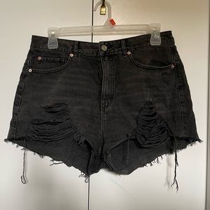 Garage - Black Denim High Waisted Shorts